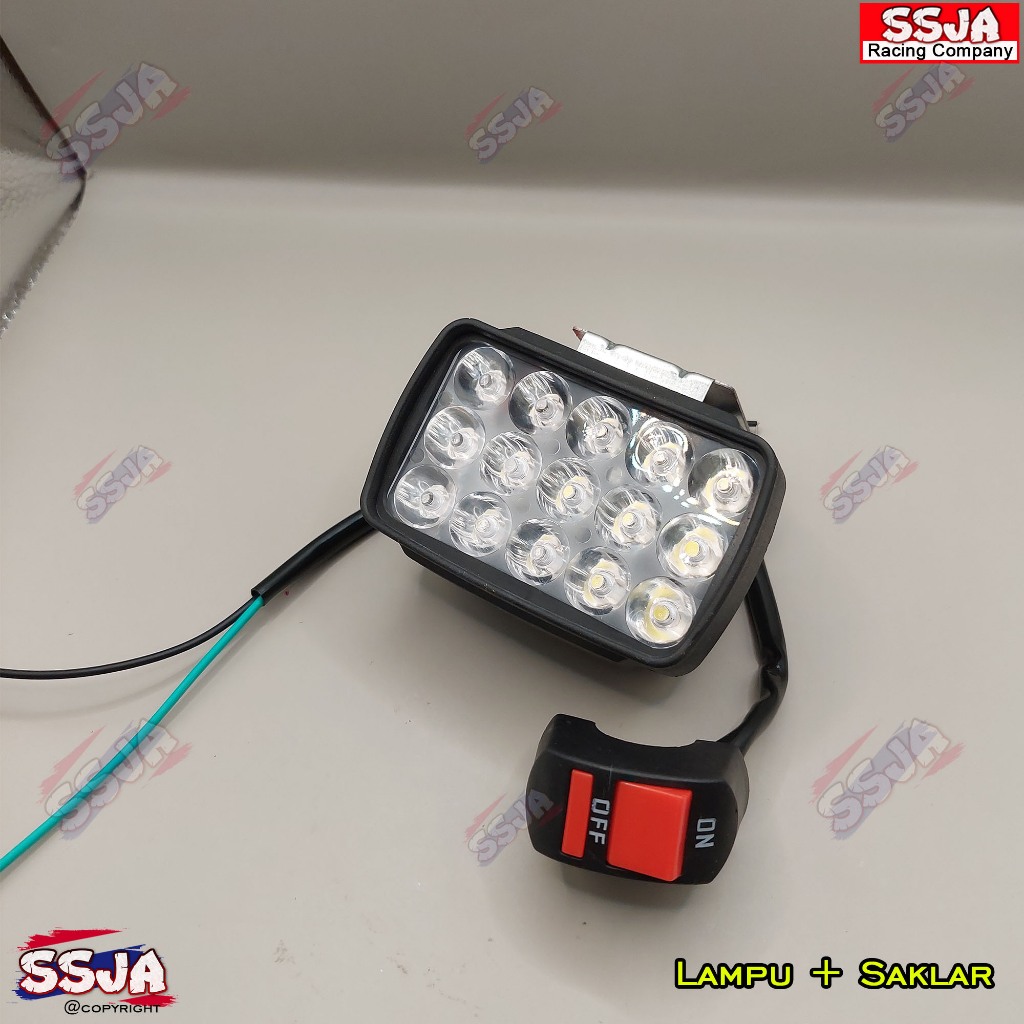 LAMPU TEMBAK MOTOR LASER GUN + SAKLAR LAMPU