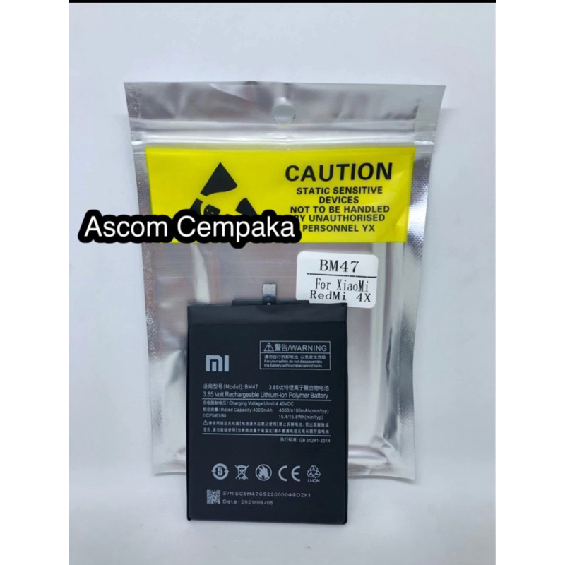 Baterai xiaomi Redmi 4X Original