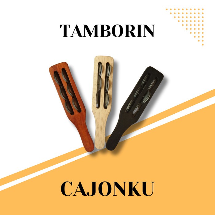 Tamborin Kayu Gengam - Icik Icik Alat Musik Jalanan - Mini Cymbal Pengiring