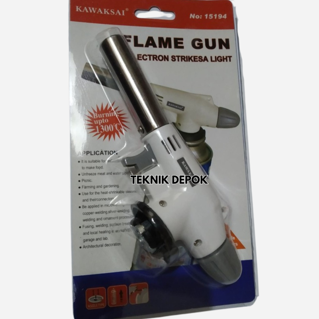 Flame Gun Kepala Tabung Gas Torch Portable Pematik Korek Api Pembakar Keju Makanan Kaleng SushI Alat
