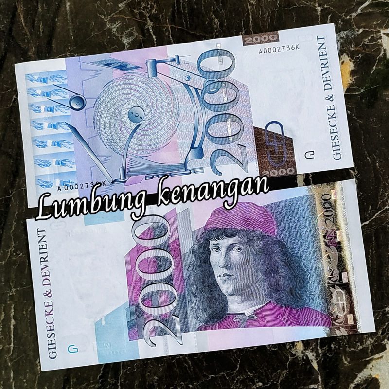 Test Note Germany Giesecke & Devrient 2000 Jerman