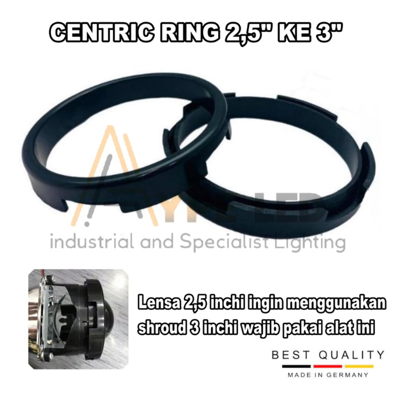 Centric Ring Adapter lensa Biled 2,5 inchi ke 3 inchi Alat Frame Lensa 2,5 inchi Pnp Shroud 3 inchi 