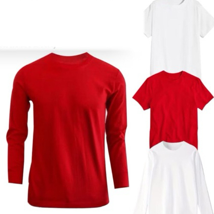 [Maida.Clo]Kaos Kemerdekaan Kaos Polos Cotton Combed 24 S Lengan Panjang Original Pria Wanita Bahan 