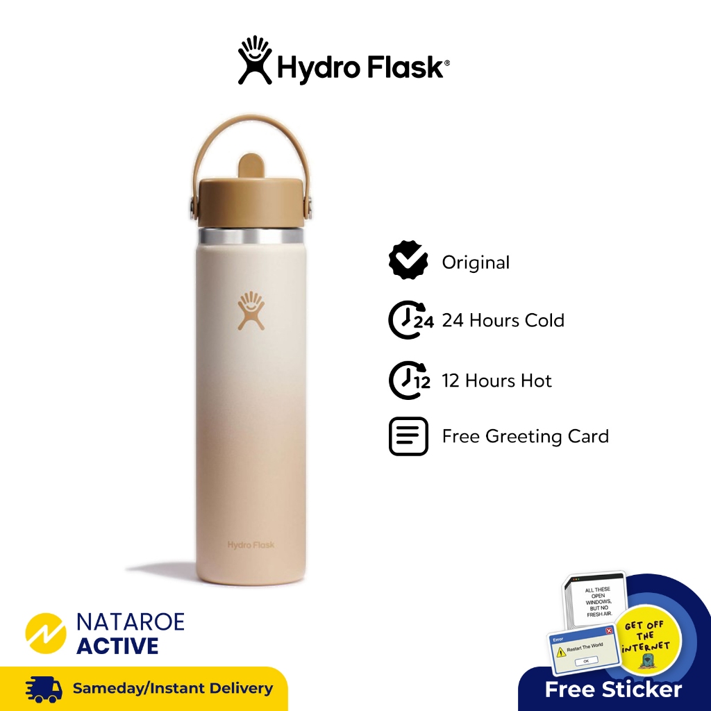 Hydro Flask Tumbler 24oz Wide Mouth Flex Straw Cap - Honey Ombre
