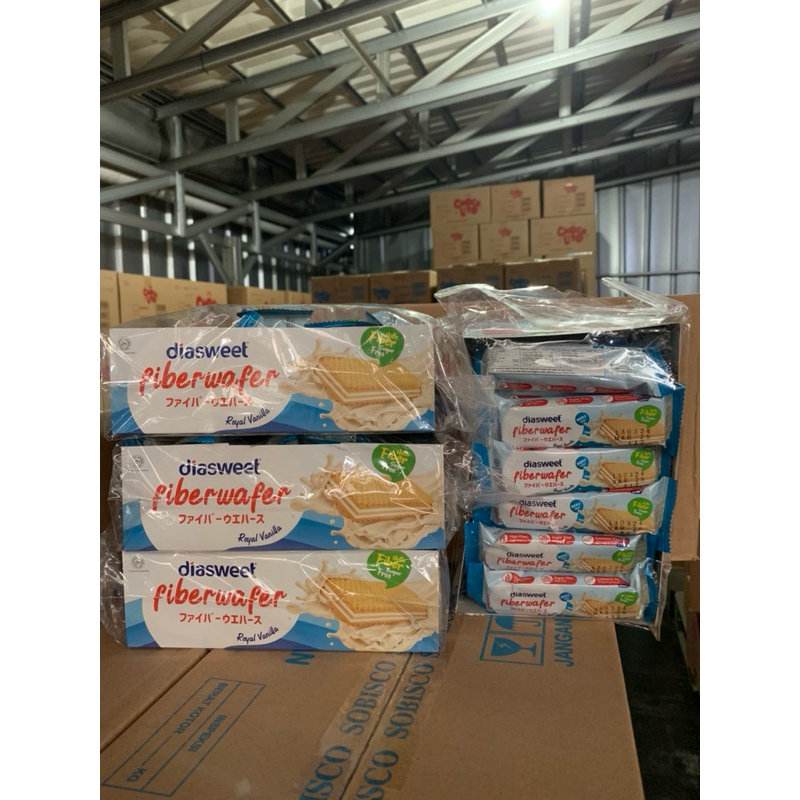 

Diasweet Fiber Wafer Vanila Kemasan Box isi 15 Bungkus.