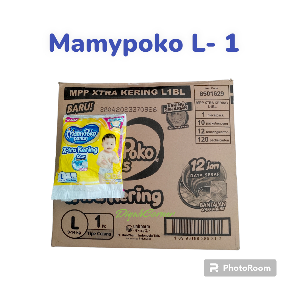 MamyPoko Renceng Karton Pants Popok Celana Bayi Pempers X-tra Kering 12 jam Ukuran S M L XL XXL