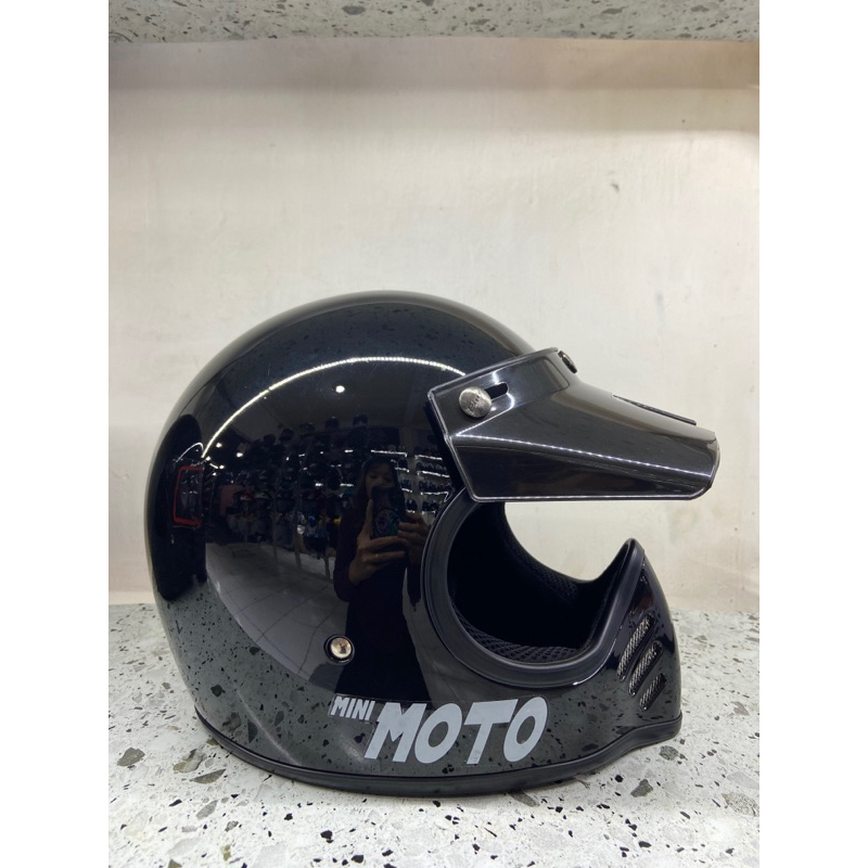 HELM CAKIL FINO MINI MOTO SOLID