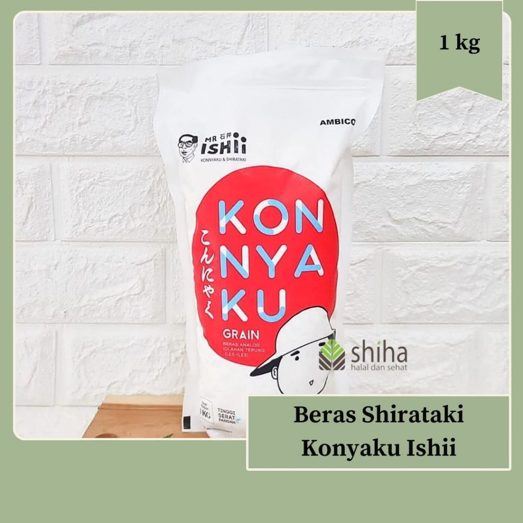 

MR. ISHII BERAS KONYAKU 1 KG / Shirataki Rice | Warung Shiha | Low Carb | Rice | Beras keto Diet |