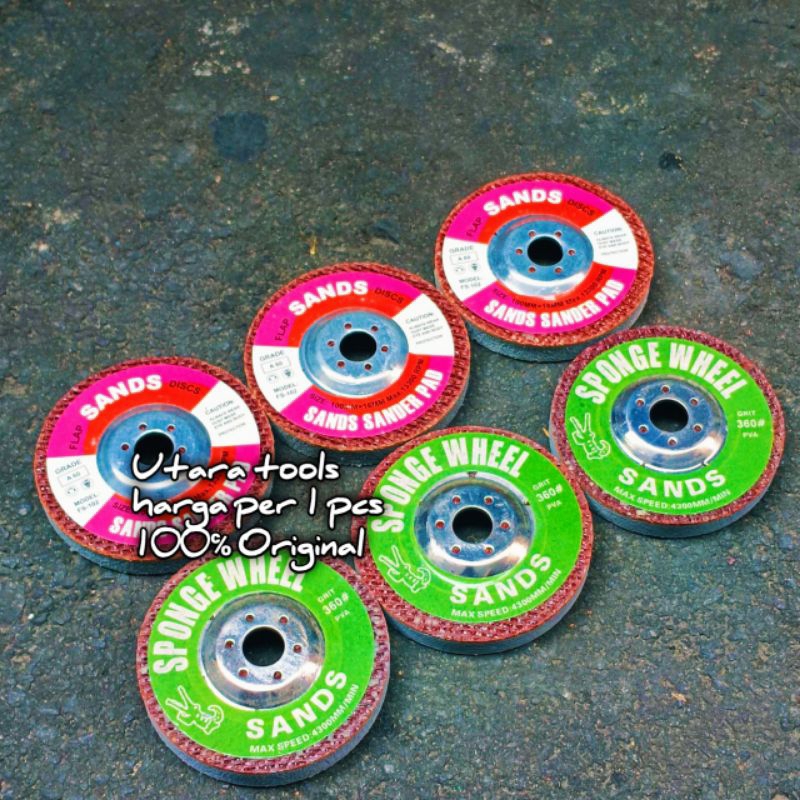 Batu Gerinda Amplas Bevel Poles 4 inch Sponge Wheel Batu Poles Granit Kaca