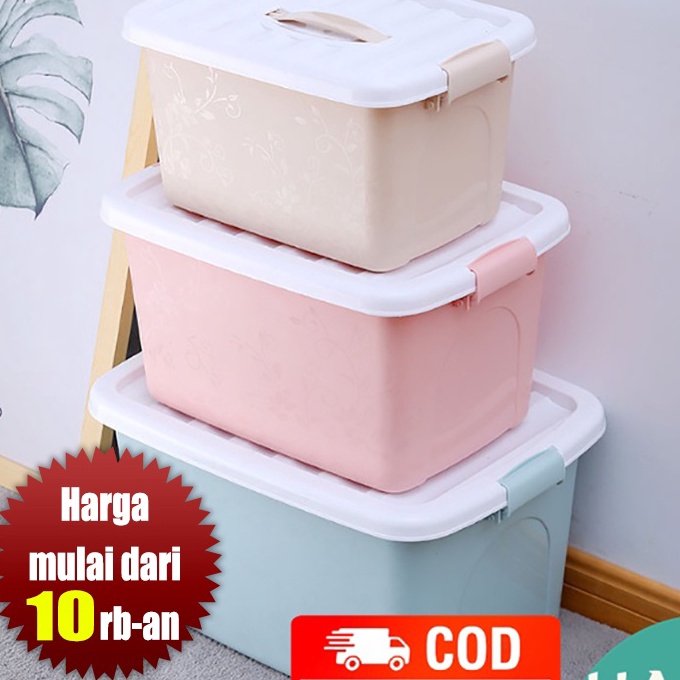 Langka Kotak PenyimpananBox Penyimpanan baju mainan dengan penutupStorage Box SIZE SM