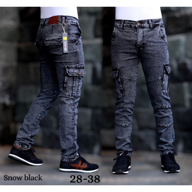 Celana Cargo Jeans Panjang Pria Original Distro/ Jeans Cargo/ Celana Pajang Pria