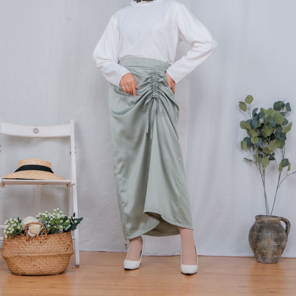 Rok Serut Satin Velvet Rok Panjang Serut Samping Bisa Request Panjang