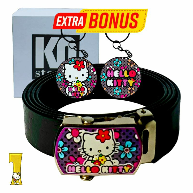 Ikat pinggang/Sabuk/Gesper anak TK/SD karakter Hello Kitty 02.Trendi dan kekinian untuk fashion.