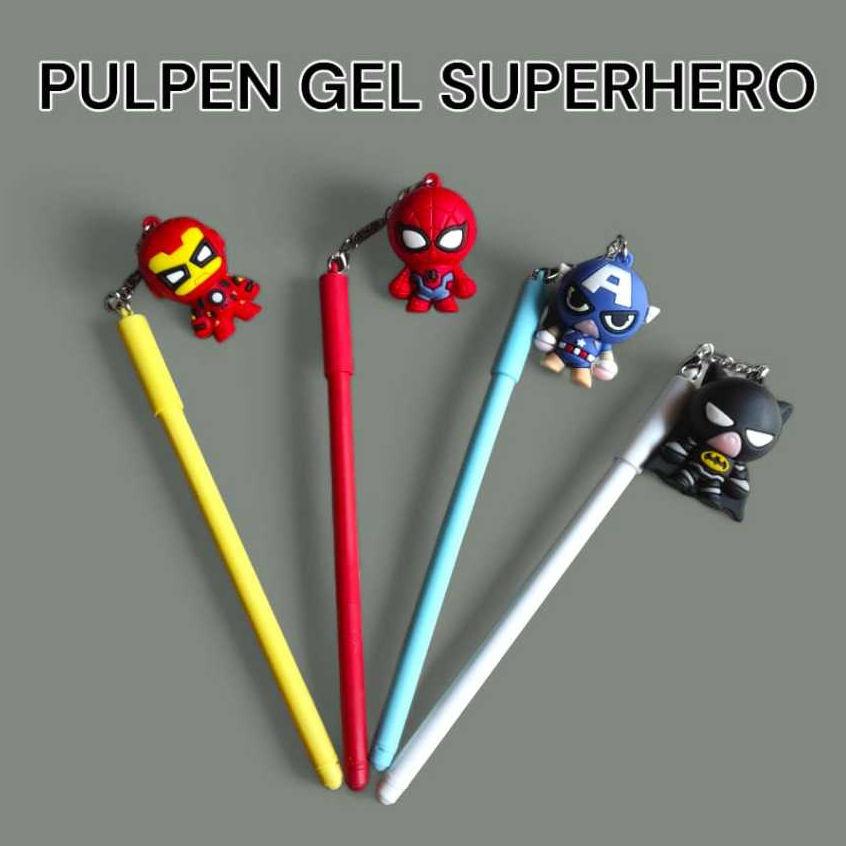 

PULPEN GEL 0.5MM SUPERHERO | SPIDERMAN | CAPTAIN AMERICA | BATMAN | IRONMAN | SUPER HERO | PEN GEL MARVEL AVENGER | ALAT TULIS SEKOLAH | ALAT TULIS KANTOR | ATK | PERLENGKAPAN ALAT TULIS | HADIAH ANAK COWOK vincess