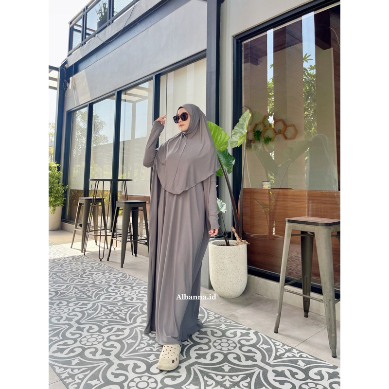 Dzakiya Abaya set hijab Jersey Premium