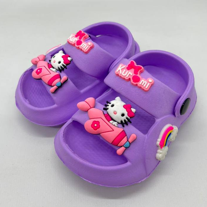 Inkayni 1022G Sandal Anak Perempuan Karakter Kuromi Sandal Bayi Sandal Selop Karet Anak Cewek Merek 
