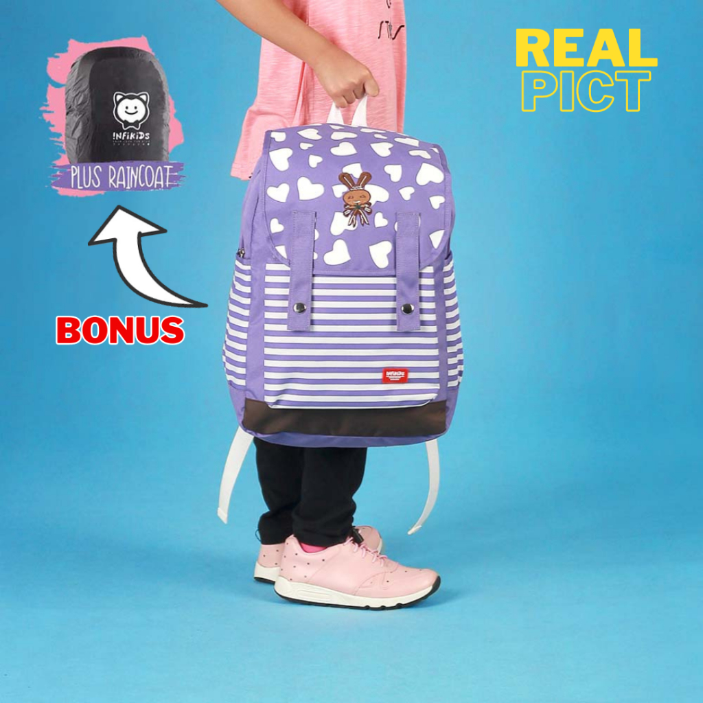 Tas Anak Sekolah Perempuan Cewek Model Tas Ransel Anak Sd Backpak Original Tas  Punggung Real Pict W