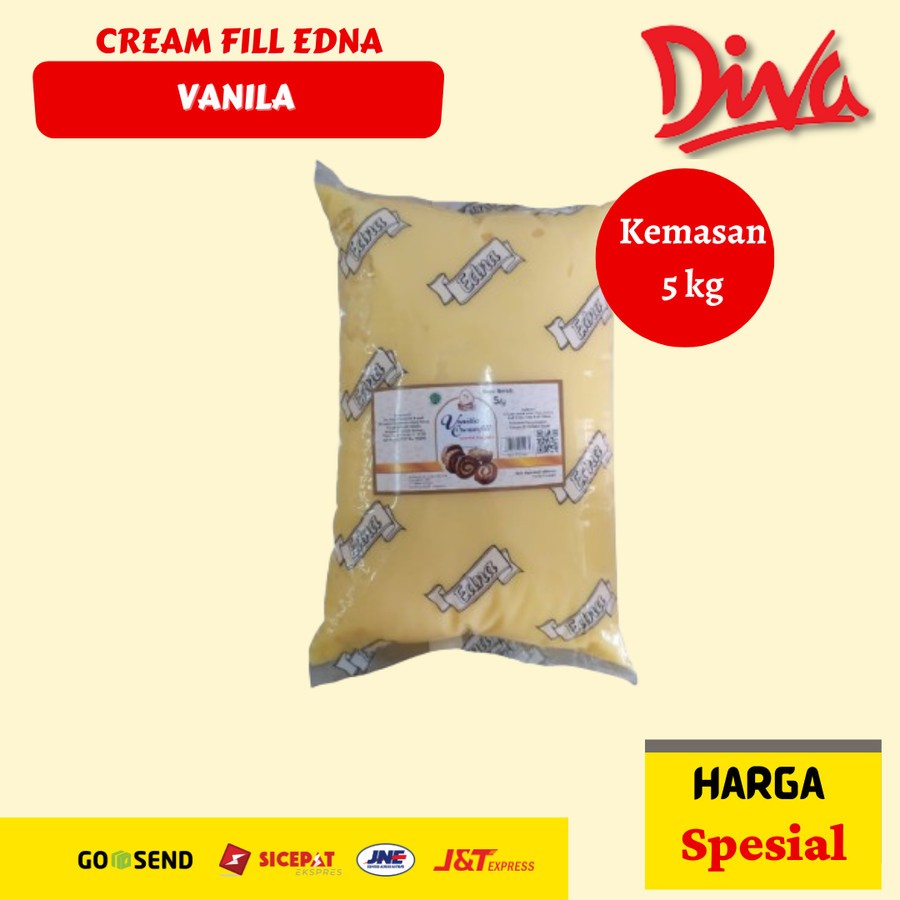 

selai Cream filling edna vanila bal 5 kg