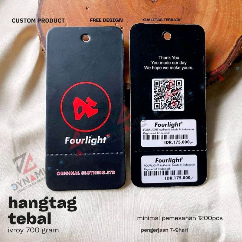 

( Free Desain )hang tag custom / Dynamic Label / hangtag tebal /700gram hangtag distro / label kertas
