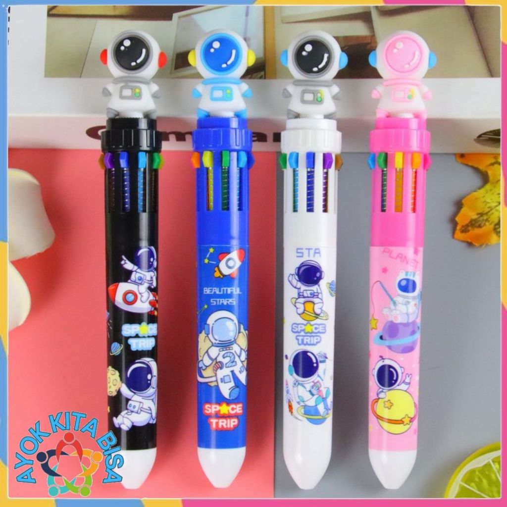 

AKB Pulpen Mekanik 10 Warna Pena Mekanik Motif Boneka Astronot 3d Bolpen Gel Tinta 10 Warna Karakter Lucu Dengan Pilihan Warna Beragam Alat Tulis Sekolah Anak Super Imut