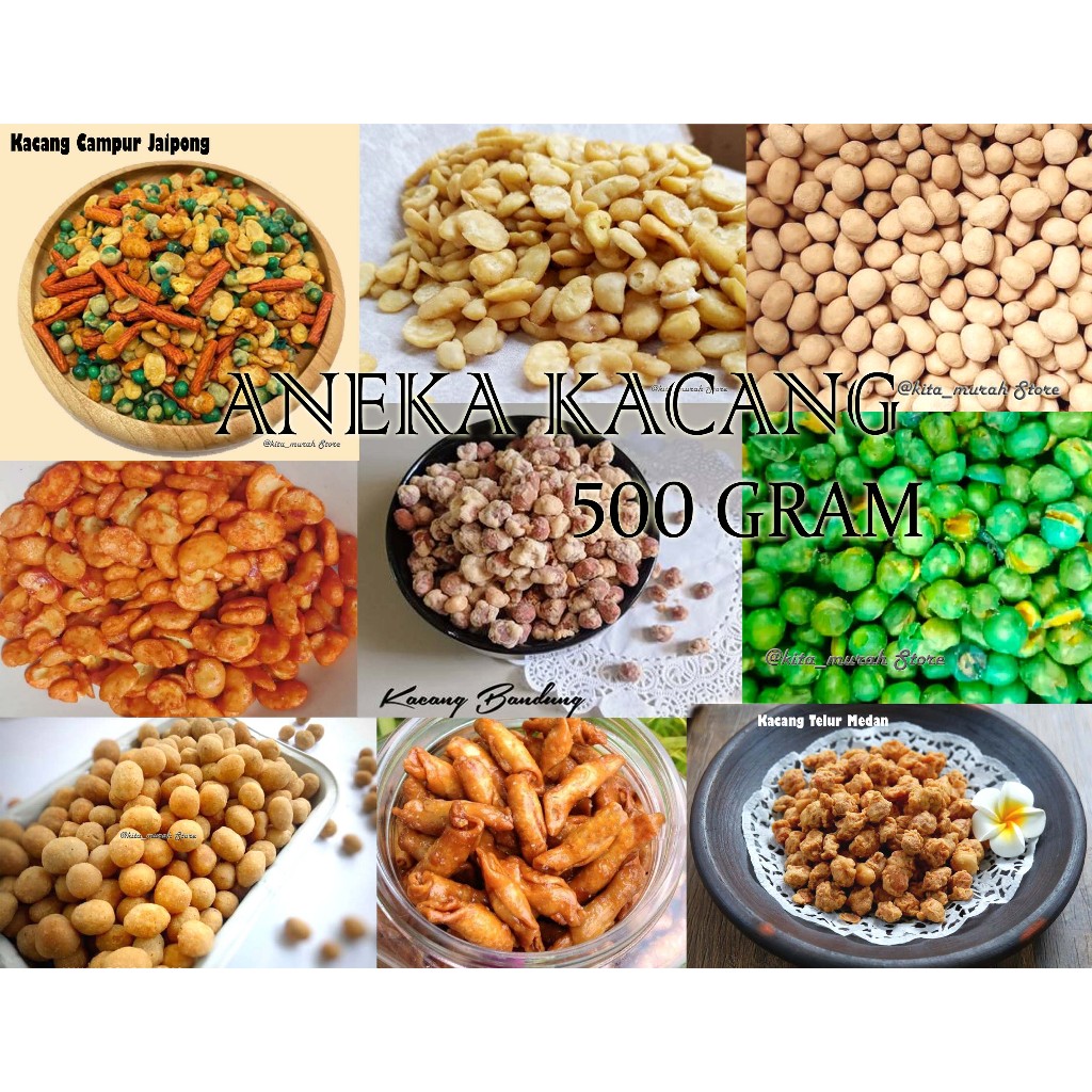 

SNACK ANEKA KACANG KACANGAN 500GRAM / KACANG KORO / KACANG TELUR / KACANG OVEN /KACANG BANDUNG / KACANG CAMPUR JAIPONG / KACANG BOGOR /KACANG KORO ASIN PEDAS / KACANG POLONG / KACANG MEDAN / KACANG UMPET