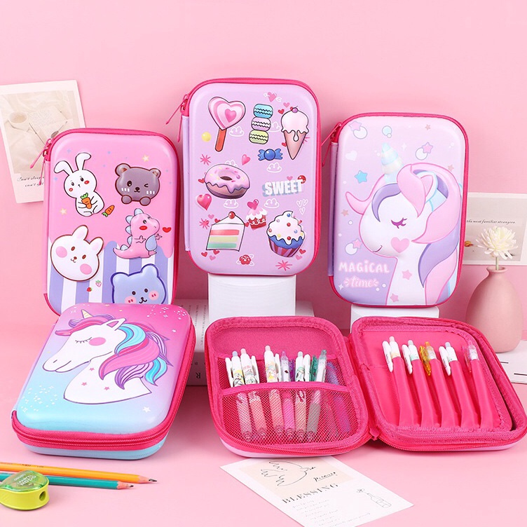 

KODE M4E Kotak Pensil 3D Pencil Case MIRIP SMIGGLE Lookalike KB PG TK SD HardTop Organizer Lucu Tepak Alat Tulis