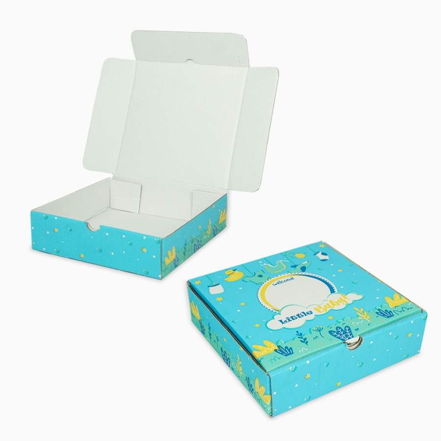 

(5pcs) Dus Parcel Hadiah Ulang Tahun Anak Box Kado Ukuran 21x21x5cm Motif Its Boy