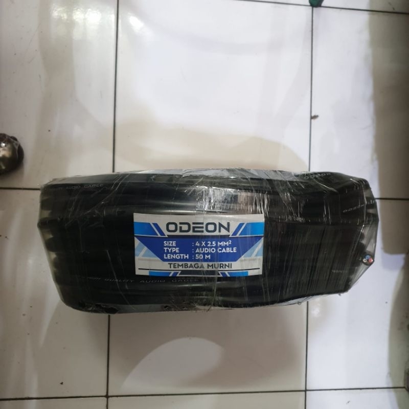 kabel odeon 4x2.5 mm panjang 50 meter warna hitam