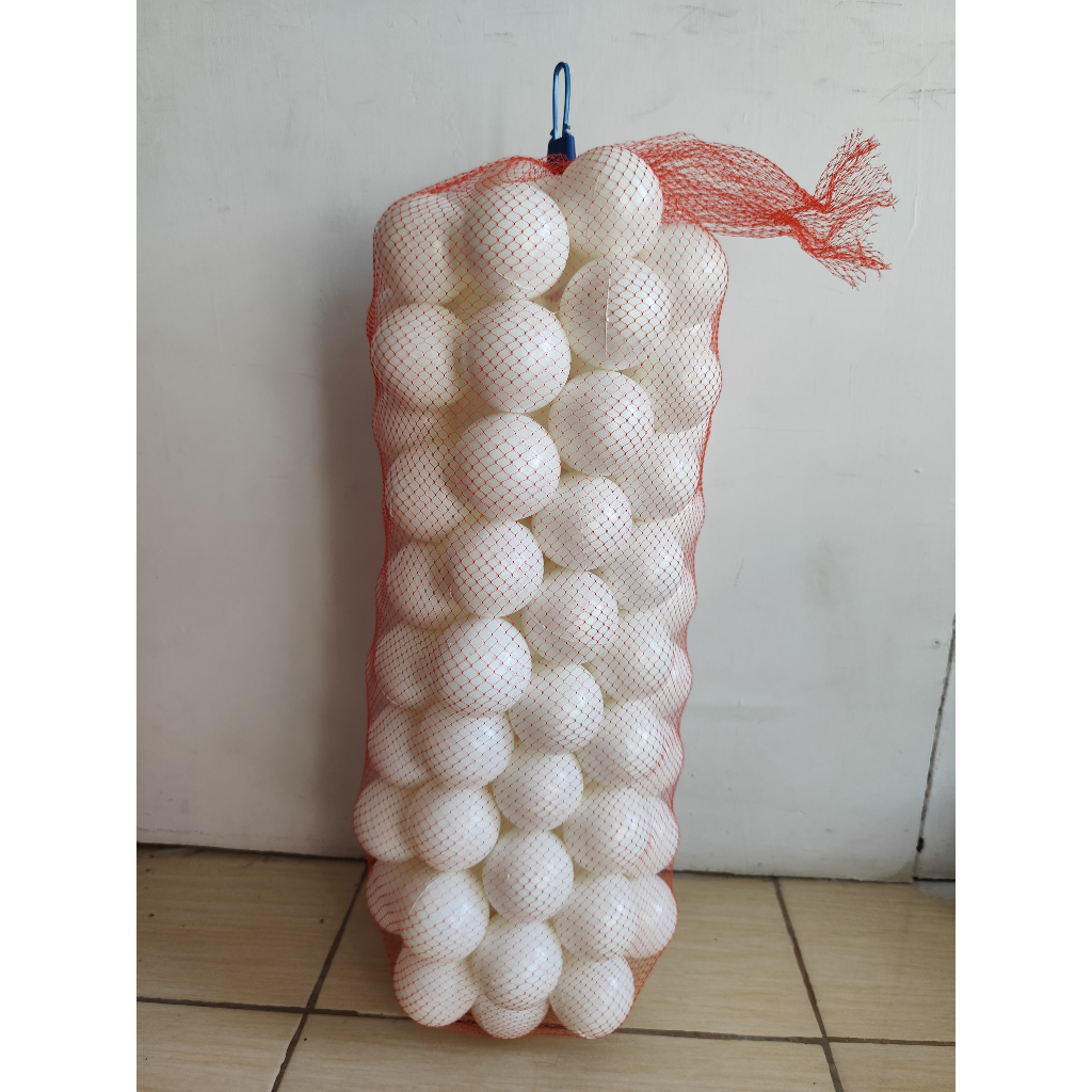 Mandi Bola Anak Putih Pastel Premium SNI 100 Pcs | Bola Kecil Plastik Anak Anak Best Seller Murah
