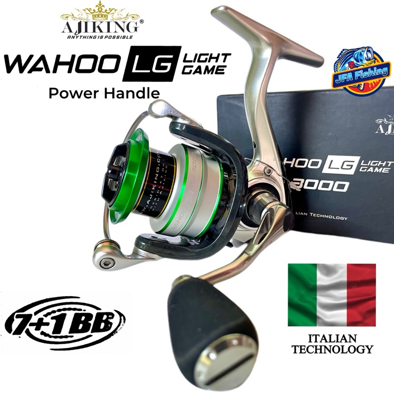 Reel Spinning Ajiking WAHOO LIGHT GAME LG 3000 7+1Bb PowerHandle
