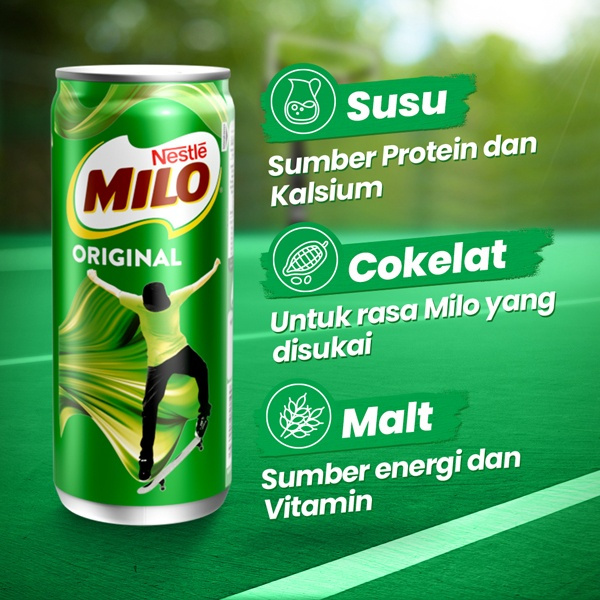 

Nestlé MILO ACTIV-GO Minuman Mengandung Susu dan Cokelat Siap Minum Kaleng 220ml