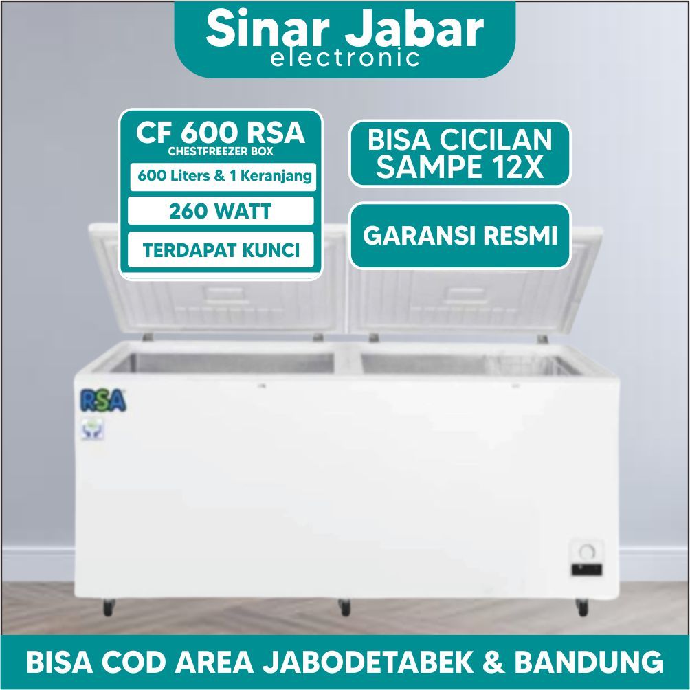 FREEZER RSA 600 LITER GARANSI RESMI