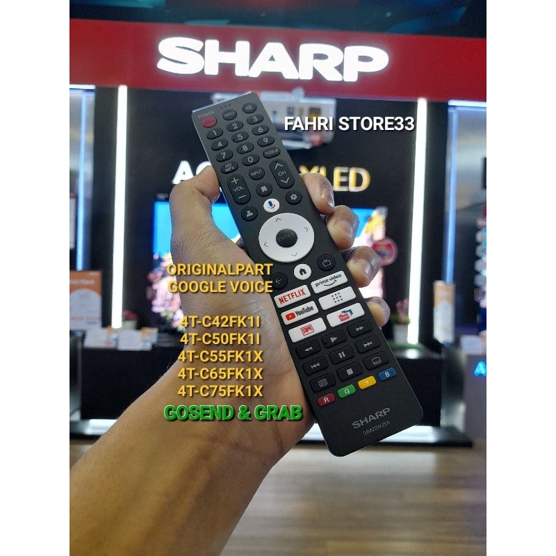 Remote Tv Sharp Google TV Original GB422WJSA Google Voice Asistent