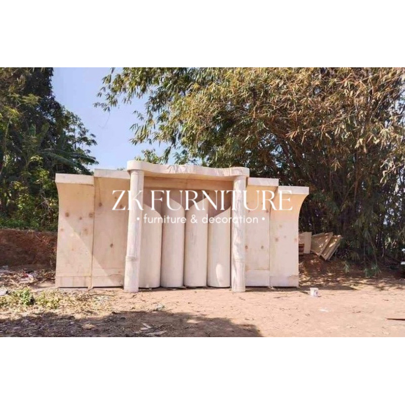 backdrop dekorasi pelaminan / gebyok pelaminan