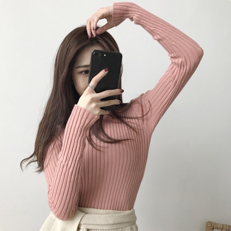 MF - MFS OOTD Wanita Sweater LELA / RJT NADFA INNER RAJUT / Pakaian Sweater Rajut / Atasan Lengan Pa