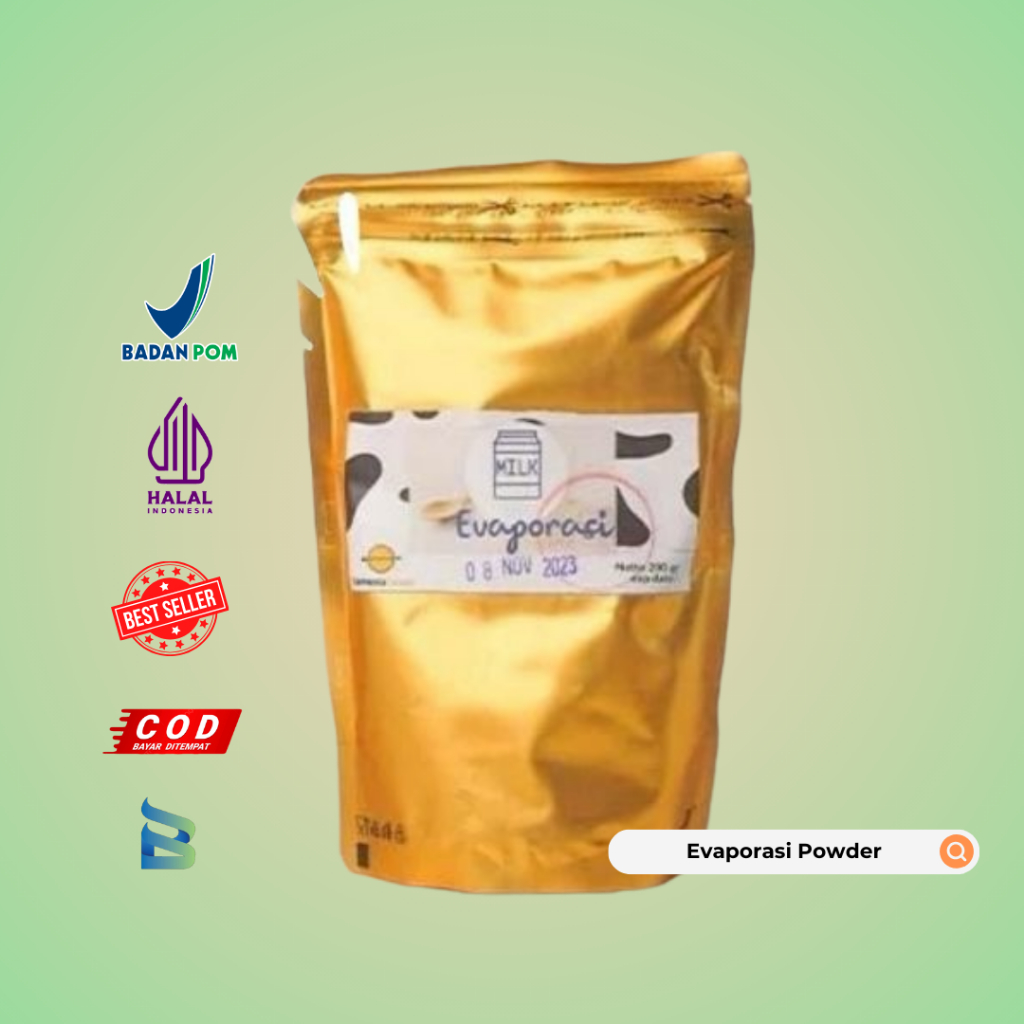 

Evaporasi Powder, Susu Evaporasi bubuk 200-250gr/ minuman susu bubuk instan. Pengganti susu krimer atau campuran minuman lainnya. BSS POWDER