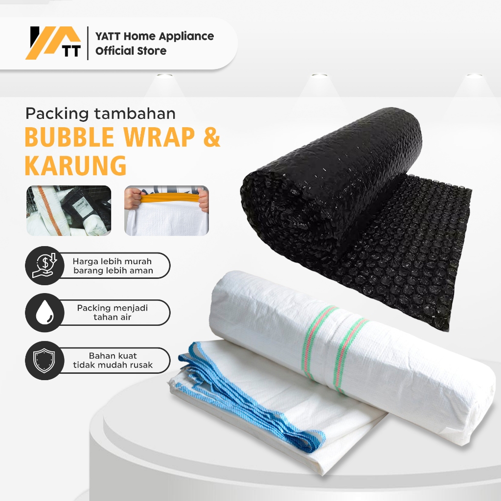 

YATT BUBBLE WRAP / KARUNG TAMBAHAN UNTUK PACKING AMAN (baca deskripsi dulu)