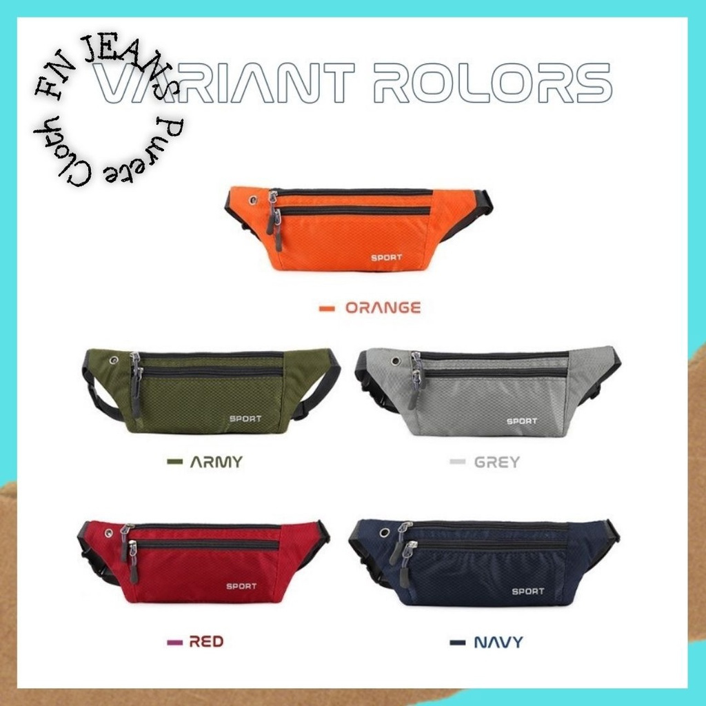 Tas Waistbag Kecil Pria Wanita Sport Olahraga Tas Pinggang Selempang TPS 02
