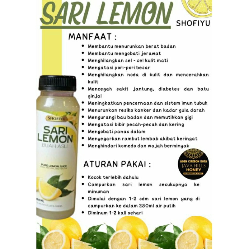 

Sari Lemon 250ml Shofiyu Java Herba