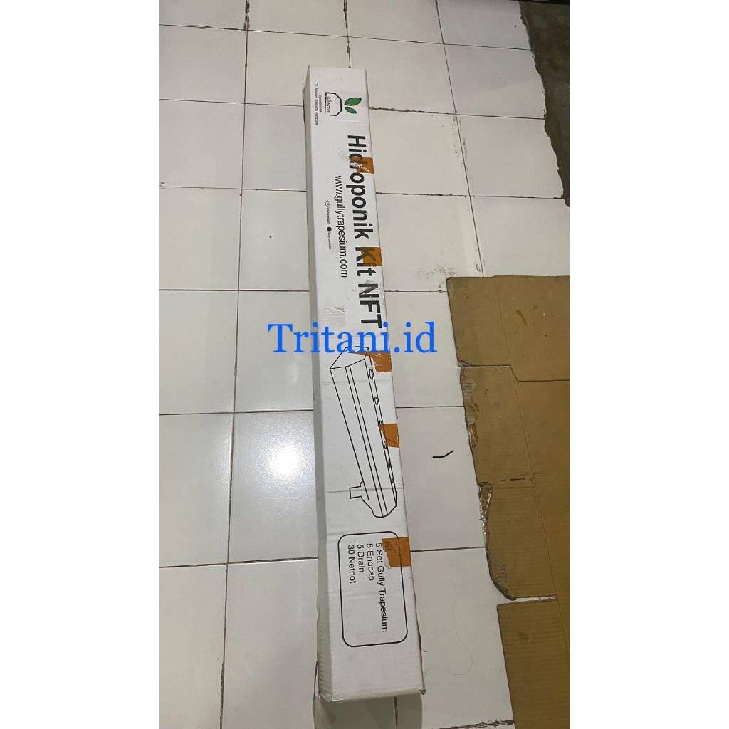 Hidroponik kit NFT gully trapesium 30 lubang