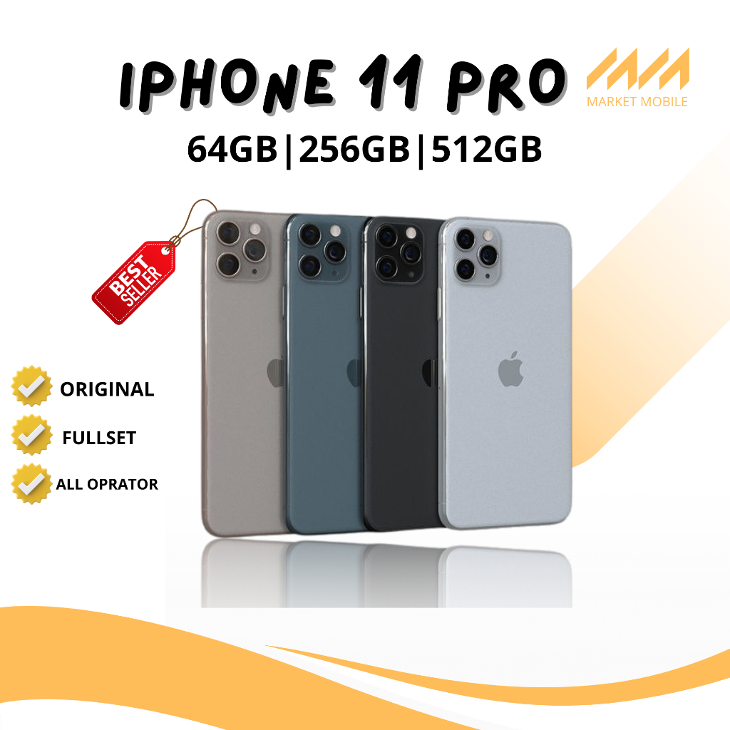 iPhone 11 Pro second original Mulus 99% seperti baru  no refundbish 64gb 256GB hp second iP 11pro fu