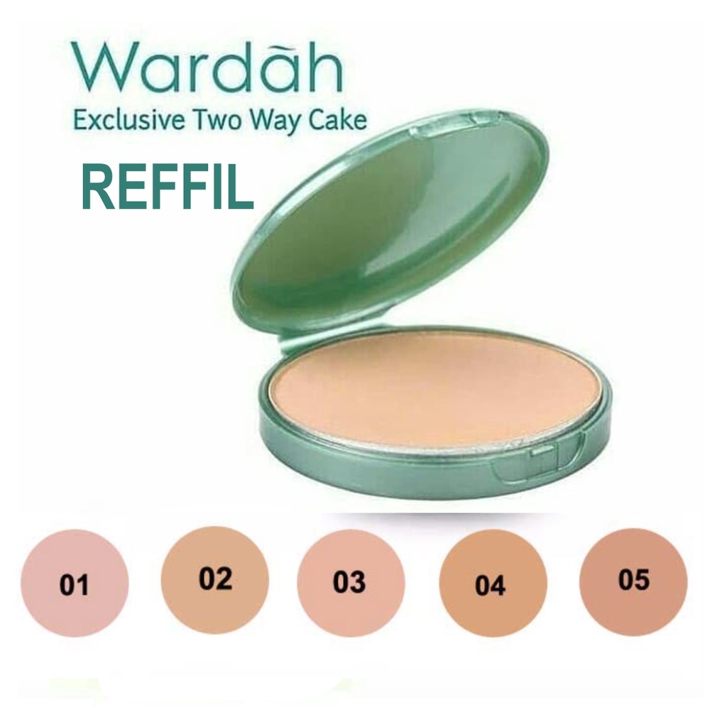Wardah Refill Exclusive Two Way Cake | Bedak Wardah/Compact/Padat/TWC/Powder Foundation