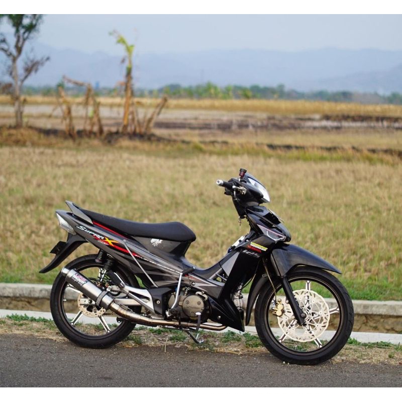 Striping Ori Supra x 125 2008 Hitam Striping Lis Sticker Standar Ori Honda Supra x 125 2008