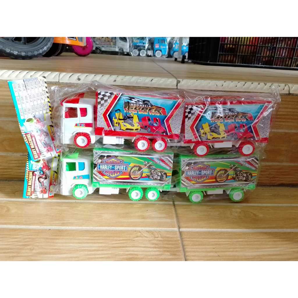 mainan anak truk box gandeng st2022