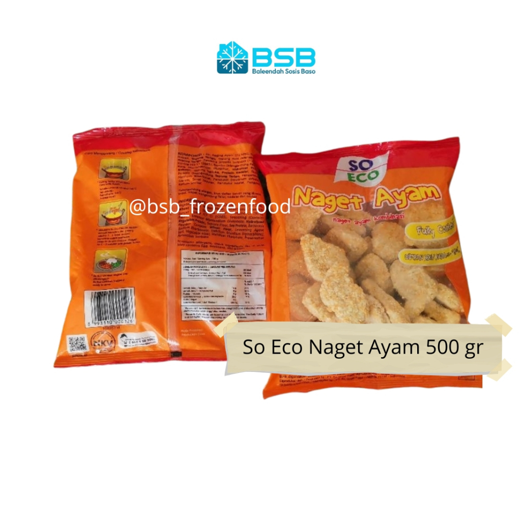 

SO ECO Naget Ayam Kombinasi So Eco 1kg 500 gr So Good Nugget Premium