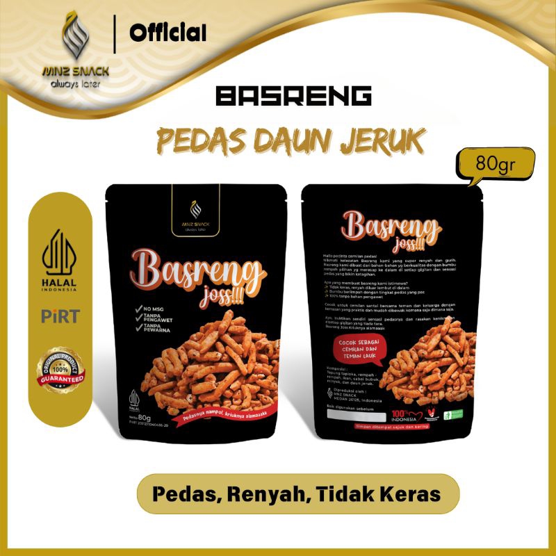 

MNZSNACK Paket Bundling 3pcs (80gr) Basreng pedas daun jeruk Renyah Tidak Keras Basreng Viral Basreng Original Murah