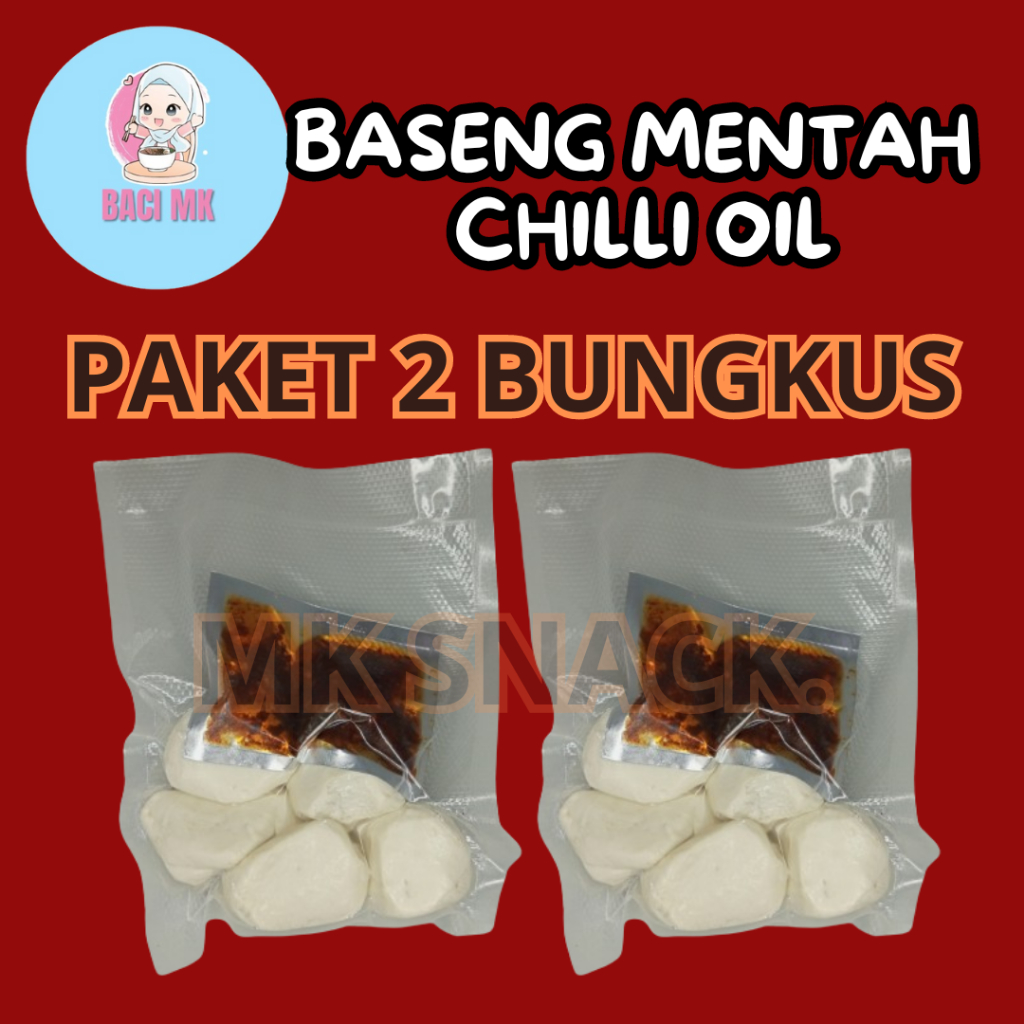 

BASRENG CHILLI OIL ISI 5 BUTIR PAKET 2 BUNGKUS GRATIS CHILLI OIL PEDAS GURIH NIKMAT