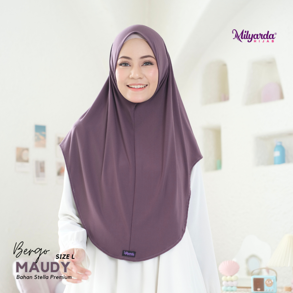Hijab Milyarda Bergo Maudy Size L Kerudung Instan Milyarda Hijab Jilbab Sport Syari