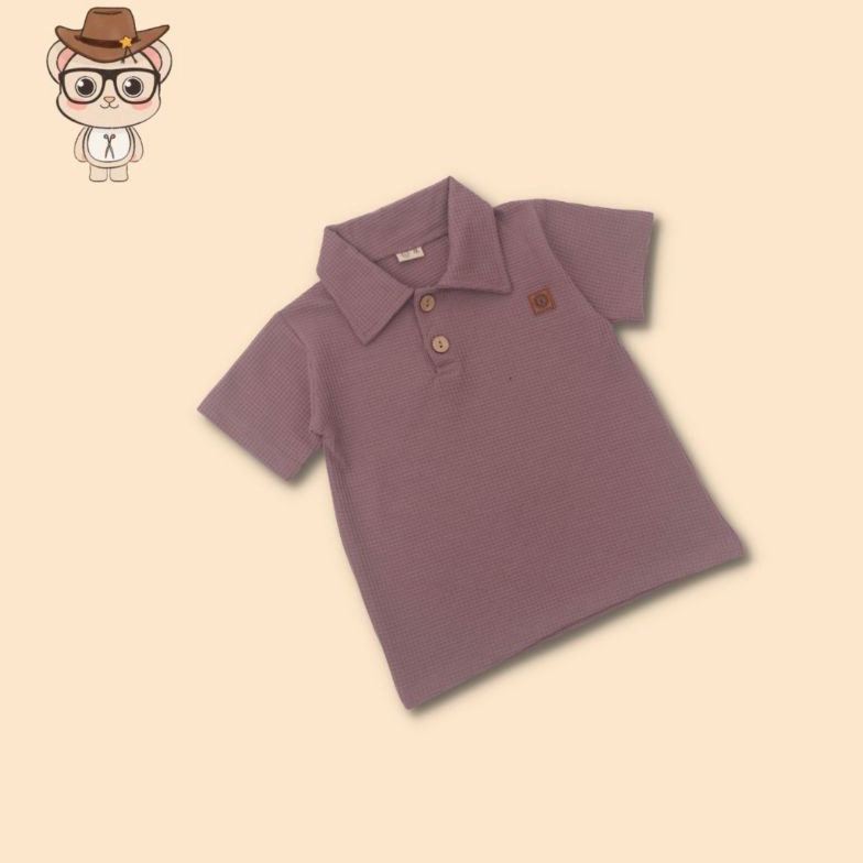 KODE L3U AIRLIE KNIT WAFFLE  Baju Kerah Anak Perempuan LakiLaki Unisex  Baju Waffle Uniqlo Anak  Baj
