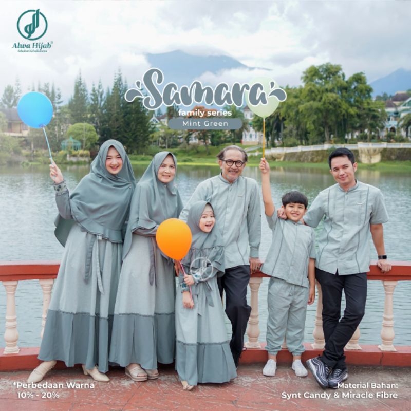 Dilovable.id | SARIMBIT SAMARA SARIMBIT KELUARGA POLOS KOMBINASI SARIMBIT LEBARAN BY. ALWA HIJAB
